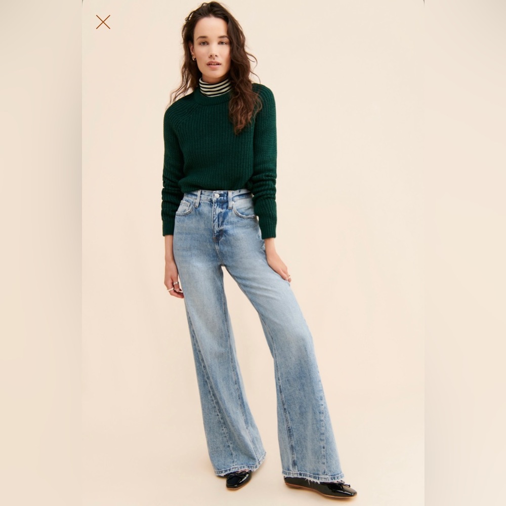 Ruby High Rise Palazzo Jeans - Pistola